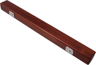 Dirigeerstok Koffer - Baton Houder - Muziek Opslag - Houten Constructie - 46 cm Lengte - Roodbruin