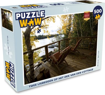 Puzzel Twee ligbedden op het dek van een cottage - Legpuzzel - Puzzel 500 stukjes