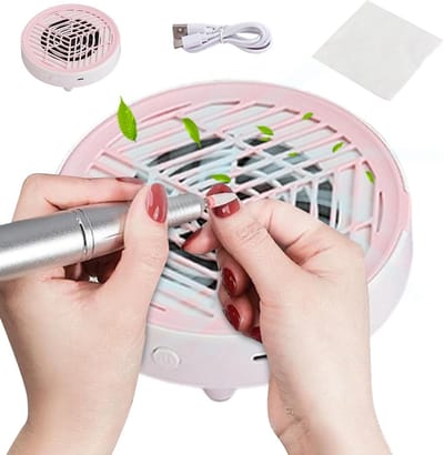 Nagelstof Afzuiger - Stille Extractor - Nagelverzorging Thuis - Directe Stofopvang - 17 x 15.8 cm - Wit