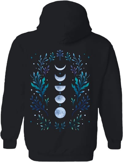 Bloemen Moonlight Garden Blue The Coloured House Hoodie S