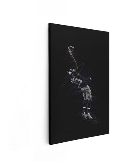 Artaza Canvas Schilderij American Football - 40x60 cm - Wanddecoratie Sport - Muurdecoratie Footballspeler - Schilderijen Op Canvas Slaapkamer