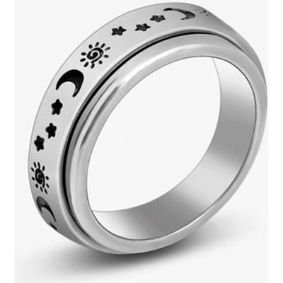 Mode Roestvrij Staal Vrij Draaiende Geometrische Ringen Angst Unisex Ringvinger Spinner Ringen Sieraden Accessoires Cadeau 8