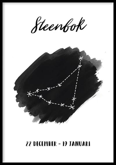 Sterrenbeeld steenbok Poster - 30x40cm – WALLLL
