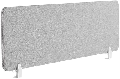 BELIANI WALLY - Bureauscherm - Lichtgrijs - 160 cm - Polyester