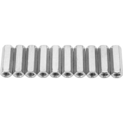 10 STUKS Lange Koppelmoer Zeskantmoer Roestvrij Staal Anti-corrosie Zilver Koppelmoer voor Installatie