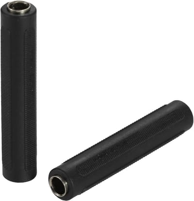 2 Stuks 6.35mm Audio Koppelaar Vrouw naar Vrouw (1/4 Inch Jack) Adapter voor Luidspreker, Versterker en Gitaar