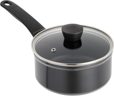 Steelpan met Anti-aanbaklaag - Kookpan Koekenpan - Dagelijks Koken - Titanium Versterkte Coating - 20 cm 3 Liter - Zwart