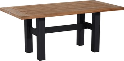 Hartman Yasmani Tuintafel L180 X B90 X H75 - Vintage Bruin Teakhout - Zwart H-Frame