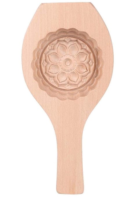 Dailygoods- Cakevorm Houten - Bloemenpatroon - Bakvorm 24,8x11,5 cm - DIY Gebak Tool - Natuurlijk Hout - Veilig en Duurzaam