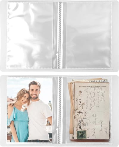 48 Pagina's A6 Duidelijke Stempels Opslag, Foto Album voor Postkaarten, Stickers en Documenten, PP Materiaal, Handig en Draagbaar Ontwerp