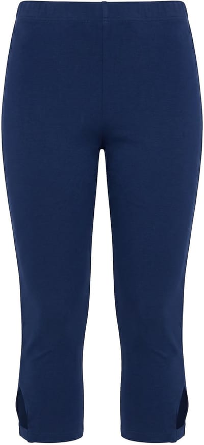 Angel of Style - Dames - Caprilegging smalle pasvorm elastische tailleband - Donkerblauw - Maat 42