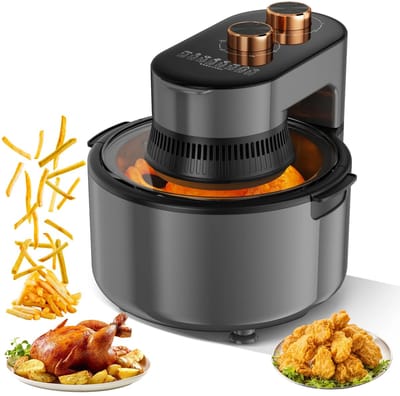 Sensova - Heteluchtfriteuse 4 Liter - 1200W - Slimme Oven met 360° Heteluchtcirculatie - Visuele Airfryer met Touch Display en Automatische Programma’s voor Gezond Koken