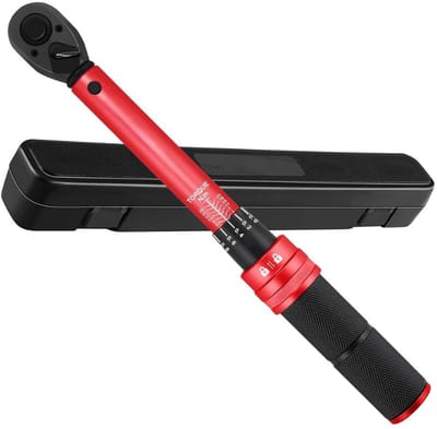 Momentsleutel - Draaimomentsleutel - Moment Sleutel - Momentsleutel - Fietsgereedschap - Fiets Gereedschap - Torque Wrench - Momentsleutels voor Auto, Fiets & Motorfiets - Gereedschapset met Opbergkoffer - 1/4 Inch - 3-25 Nm