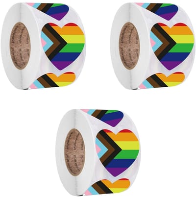Dailygoods- Stickers Regenboog Liefde - Waterdichte Stickers - Creatieve Decoratie Stickers - Zelfklevende Stickers - Geschikt Voor Plakboeken - 3 Rollen 2,5 Cm - Decoratiestickers