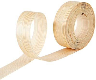 Solidchoice - Dailygoody - Houtfineer Randafwerking - Voorgelijmd - Tarwe - Flexibele Houten Tape - Meubel Reparatie Benodigdheden - 10 m Roll