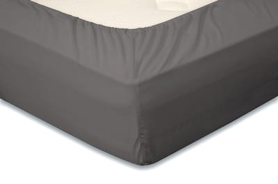 Eleganzzz Hoeslaken Katoen Perkal 35cm Hoekhoogte - Antraciet - hoeslaken 180x200cm - Hoeslakens - Lits Jumeaux