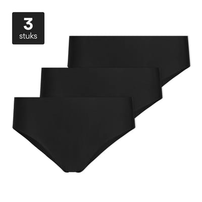 SNOCKS Hipsterslipje met Hoge Taille - Zachte Microvezels & Biologisch Katoen - Ondergoed Dames - Dames Ondergoed - Dames Onderbroeken - Dames Slips - 3 Stuks