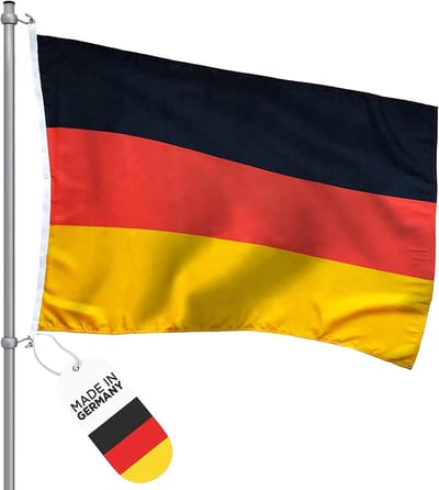 Duitse vlag - Vlag Duitsland - Tuindecoratie - Scheepsvlaggendoek 155 g/m² - 90 x 60 cm - Duitsland