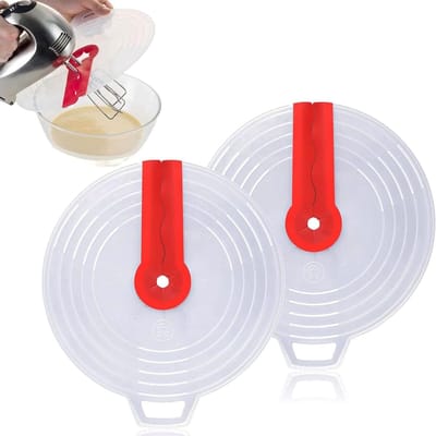 Set van 2 Spatdeksels voor Kom en Mixer, Universele Spatbescherming, 31 × 34 cm, Keukenaccessoire, Vlekkenbescherming, Eenvoudig Schoon te Maken