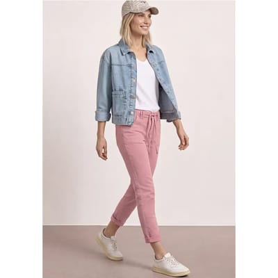 Mid Waist taps toelopende jeans in een Loose Fit