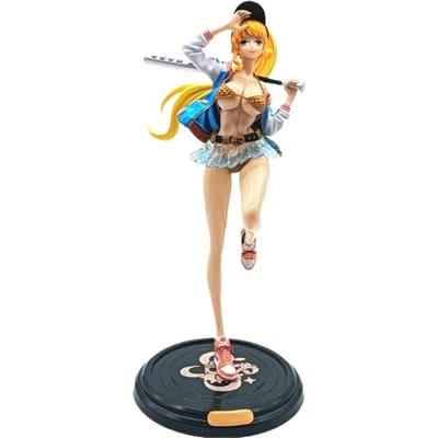 Poupée Nami One Piece Anime 33cm Statue Modèle en PVC Faite à la Main Poupée Objet de Collection Décoration de Bureau Jouet Cadeau Ornements beige