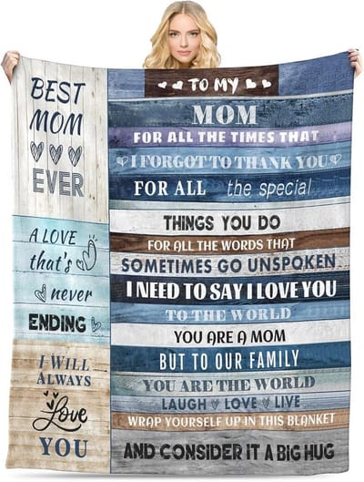 Gifts for Mum, Birthday Birthday Gifts for Mom, Blanket for Mother from Daughter Son, Gifts for Mother's Day, Christmas, Valentine's Day, Soft Flannel Blanket Bed Mum Blanket Gift (50 x