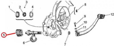 Kickstarterveer RMS voor scooter Piaggio 150 Vespa PX 1978 tot 1985 VLX1T Nieuw