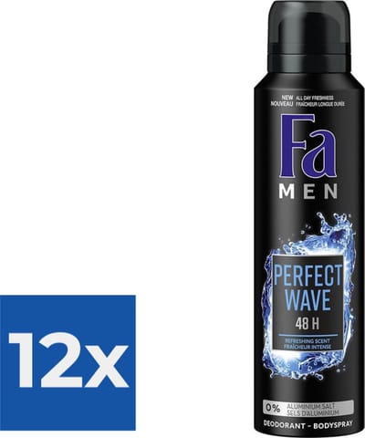 Fa Men Deospray Perfect Wave - Voordeelverpakking 12 stuks