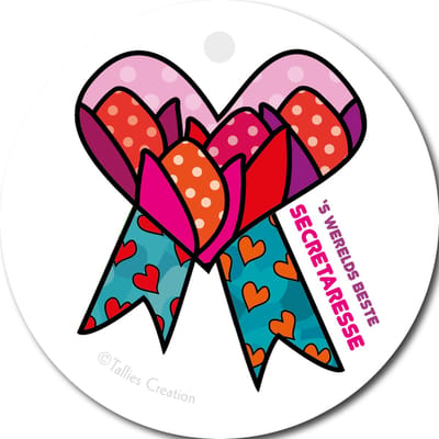 Tallies Cards - kadokaartjes  - bloemenkaartjes - Secretaresse - Popart - set van 5 kaarten - bedankkaart - bedankt - 100% Duurzaam