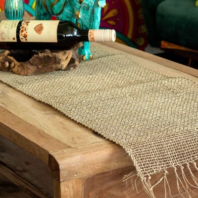 Zeegras Fringe Natuurlijke Tafelloper - 150cm