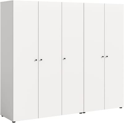 Modulaire 2-delige kledingkast-combinatie in wit - Totale breedte 200 cm