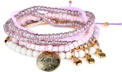 Jomide Armbandjes set - Bohemian Vintage - Lila/Paars