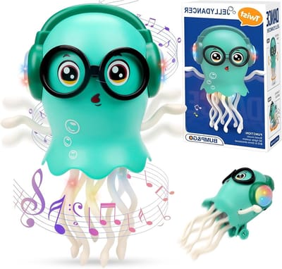 Interactieve Baby Speelgoed met Licht en Geluid, Dansende Octopus en Kruidende Jellyfish, Perfect voor Tummy Time en Stressverlichting voor Kinderen
