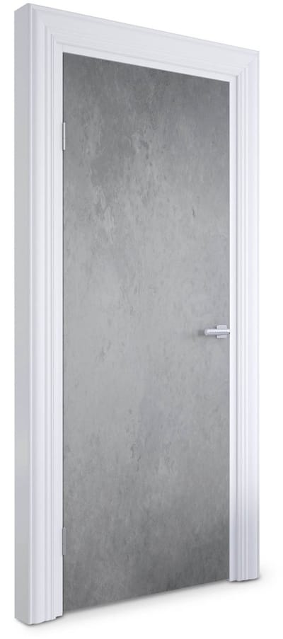 Wallfluent Deursticker - Grijze textuur Deur Sticker - 75 x 205 cm - Grijs Deurfolie - Moderne Deur Sticker - Imitatietextuur Deur plakfolie - Deursticker voor de Woonkamer - Deurposter