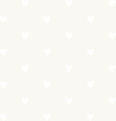 Origin Wallcoverings behang hartjes glanzend warm grijs en mat wit - 347704 - 0,53 x 10,05 m