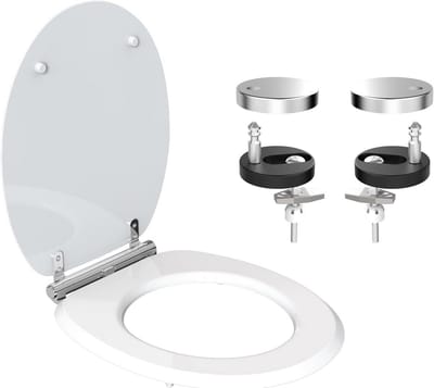 WC-bril met Softclose Mechanisme - Wit - O-vorm - Duurzaam en Antibacterieel - Universele Toiletbril