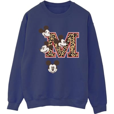 Disney Dames/Dames Mickey Mouse M Faces Sweatshirt (Marineblauw)