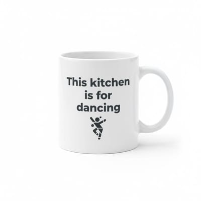 This Kitchen Is for Dancing Mok – Leuke Woon Quote Koffiemok – 330 ml Keramische Mok