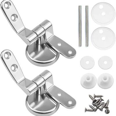 Toiletbril Scharnieren - WC Bril Onderdelen - Badkamer Reparatie - Roestvrij Staal - 6x6cm