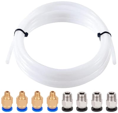 Dailygoods - 10 Meter Slang - 3D-printer Accessoires - Wit - Pneumatische Stekkers - Flexibel en Duurzaam - Voor Precisie Printing