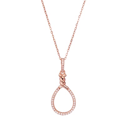 Orphelia SET-7421/50 - Juwelenset: Ketting + Oorbellen + Ring - 925 Zilver Rosé - Zirkonia - 42 cm / Ringmaat 50