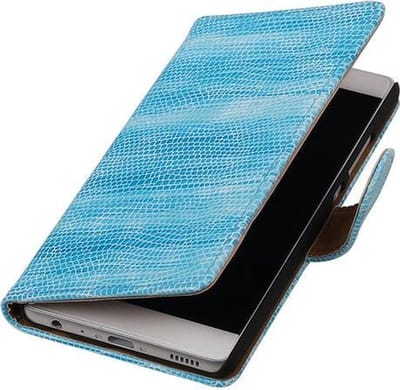 Turquoise Mini Slang booktype wallet cover hoesje voor Huawei P9 Plus