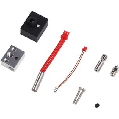 Extruder Hotend Kit 24V 40W Ti Legering Heatbreak Hoge Temperatuur 300 graden 3D Print Spuitmond Verwarmingsblok black