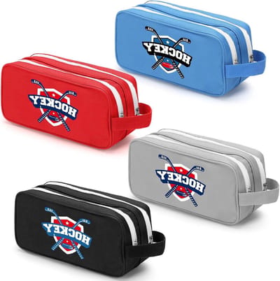 Hockey Tape Bag - Hockey Accessory Bag - Organize Hockey Gear - Double Zipper Design - 28x13x10 cm