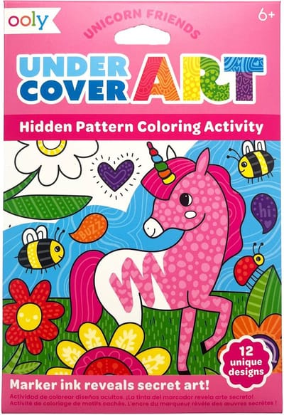 Ooly - Undercover Art - 12 Kleurplaten met verborgen patronen - Unicorn friends