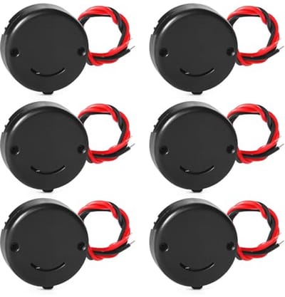 Batterijhouders - Knoopcelhouders - Elektronica Projecten - Met Aan/Uit Schakelaar - 6 Stuks - Zwart