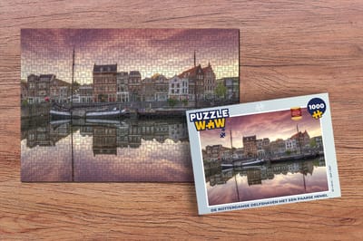 Puzzel Rotterdam - Boot - Reflectie - Legpuzzel - Puzzel 1000 stukjes volwassenen