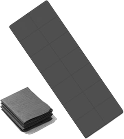 Yogamat - Trainingsmat - Fitness oefeningen - Dubbelzijdig antislip - 183 x 61 cm - Zwart