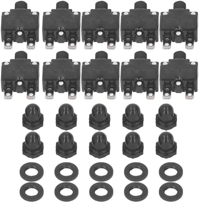 Dailygoody - Automatische Reset Relaiszekering - 15A Overbelastingsbeveiliging - Handmatig Resetten - Compacte Formaat - Voor Waterpomp en Luchtcompre...