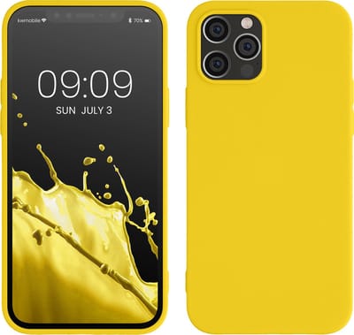 kwmobile telefoonhoesje geschikt voor Apple iPhone 12 / iPhone 12 Pro - Hoesje voor smartphone - Back cover in stralend geel